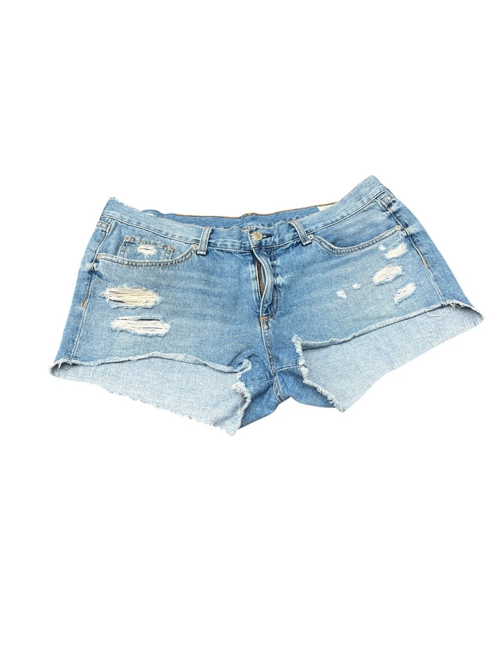 rag & bone Light Blue Distressed Denim Cutoff Shorts Sz 31